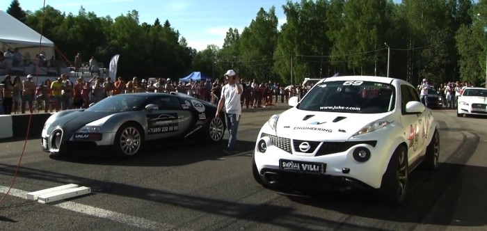 Nissan juke r vs ferrari